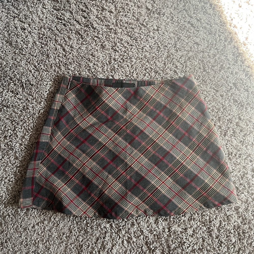 plaid Mini skirt